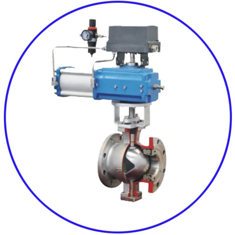 Q6 2 Pneumatic V type Ball Valves 11