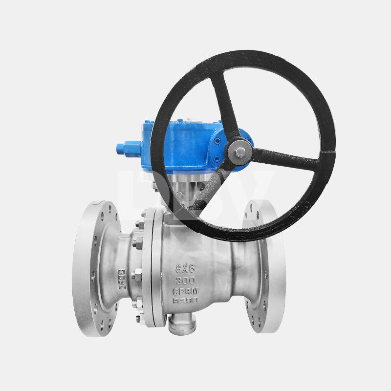 Trunnion mounted stainless steel Ball valve CF8M Reduce bore