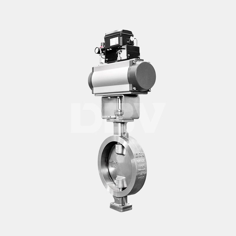 Metal seated wafer triple offset butterfly valve 
