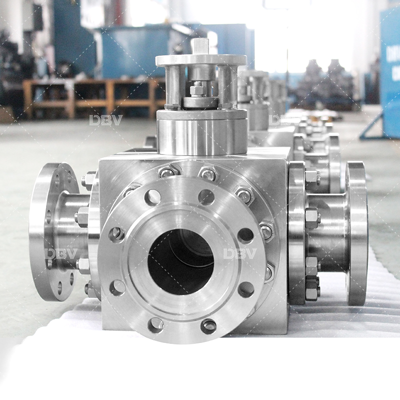 PN40 DN80 T-Type Three-Way Ball Valve with Corrosion-Resistant Stainless Steel Body