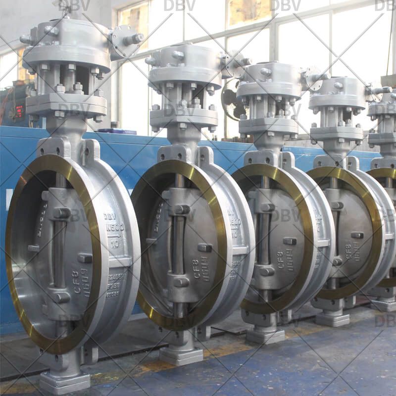 Worm gear WCB DN500 Wafer Triple Eccentric Butterfly Valves