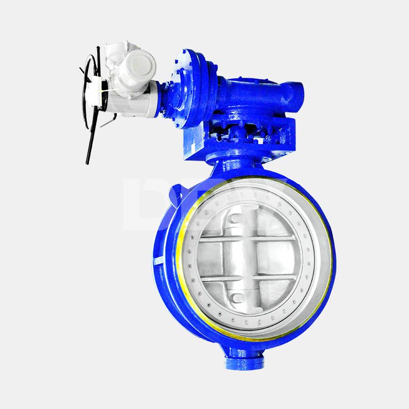 Electric Actuated CL150 Butt welded WCB Triple Offset Butterfly Valves