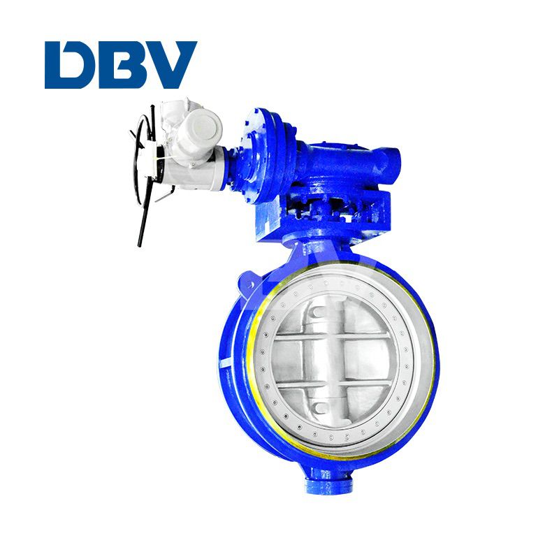 Electric Actuated CL150 Butt welded WCB Triple Offset Butterfly Valves