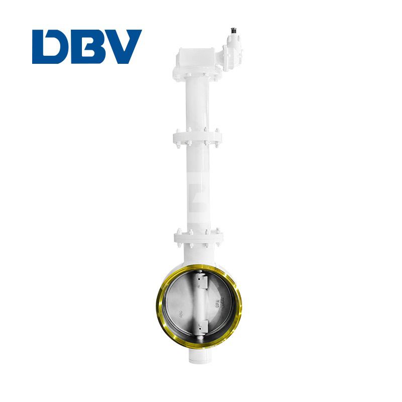 Triple offset butterfly valve stem extension