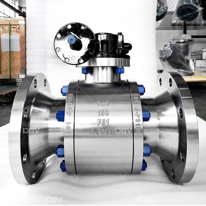 Reduce bore(RB)Trunnion mounted ball valve forged Duplex stainless steel F51