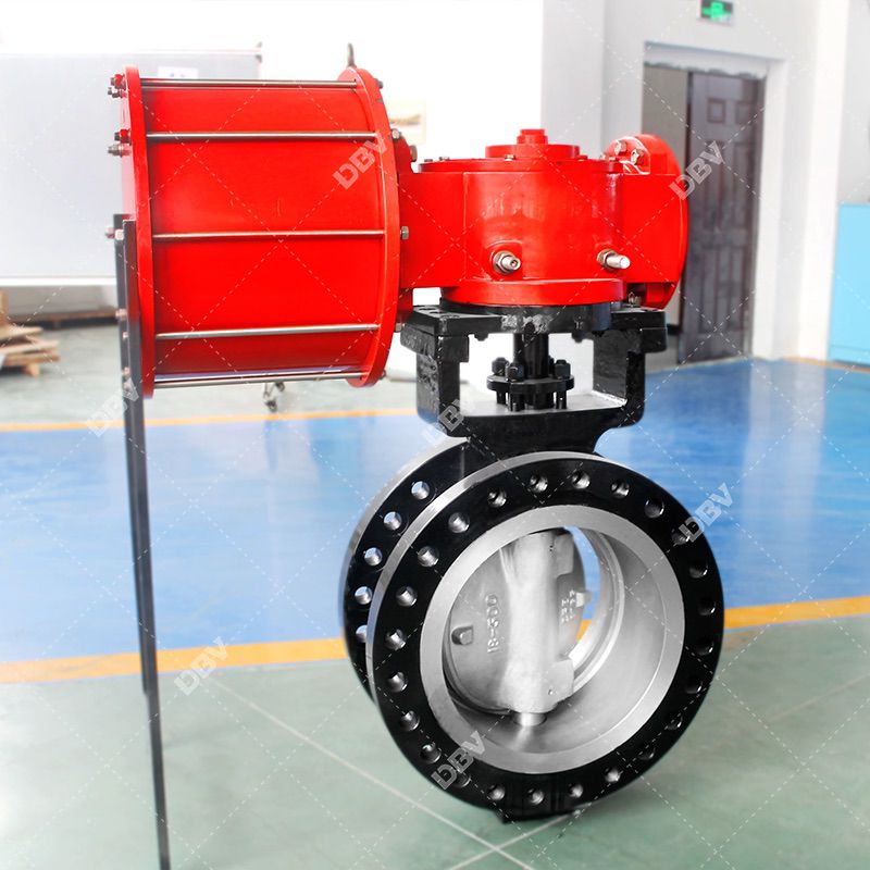 Fully metal seated butterfly Valves with Pneumatic operated