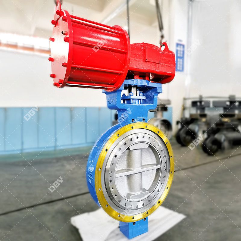 Fully metal seated butterfly Valves with Pneumatic operated