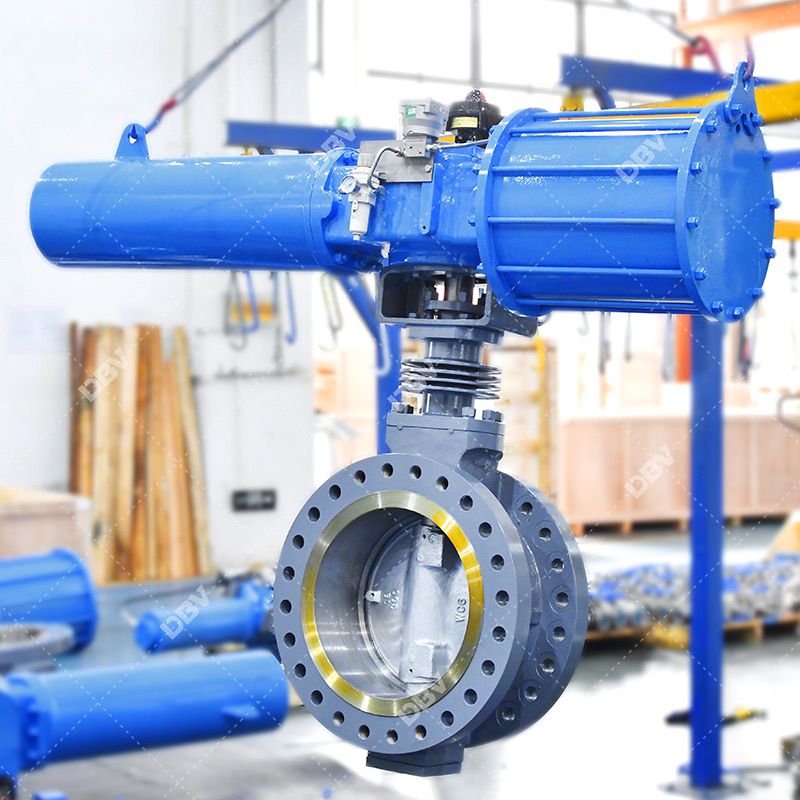 Fully metal seated butterfly Valves with Pneumatic operated