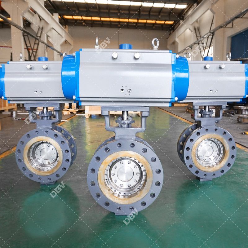 High pressure metal to metal WCB butterfly valve PN100