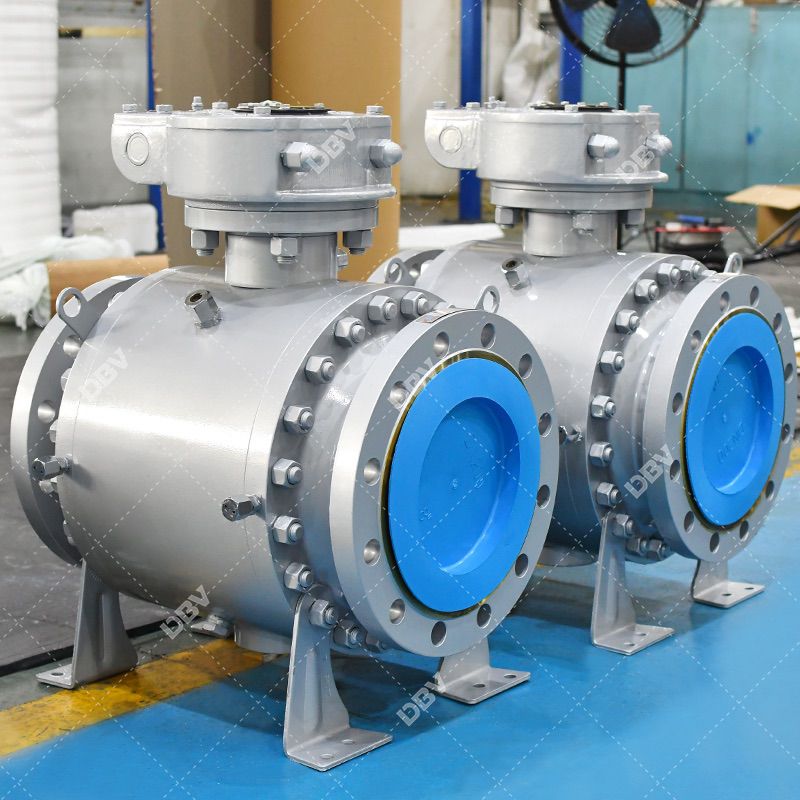 Trunnion Mounted Ball Valve with gear box operation