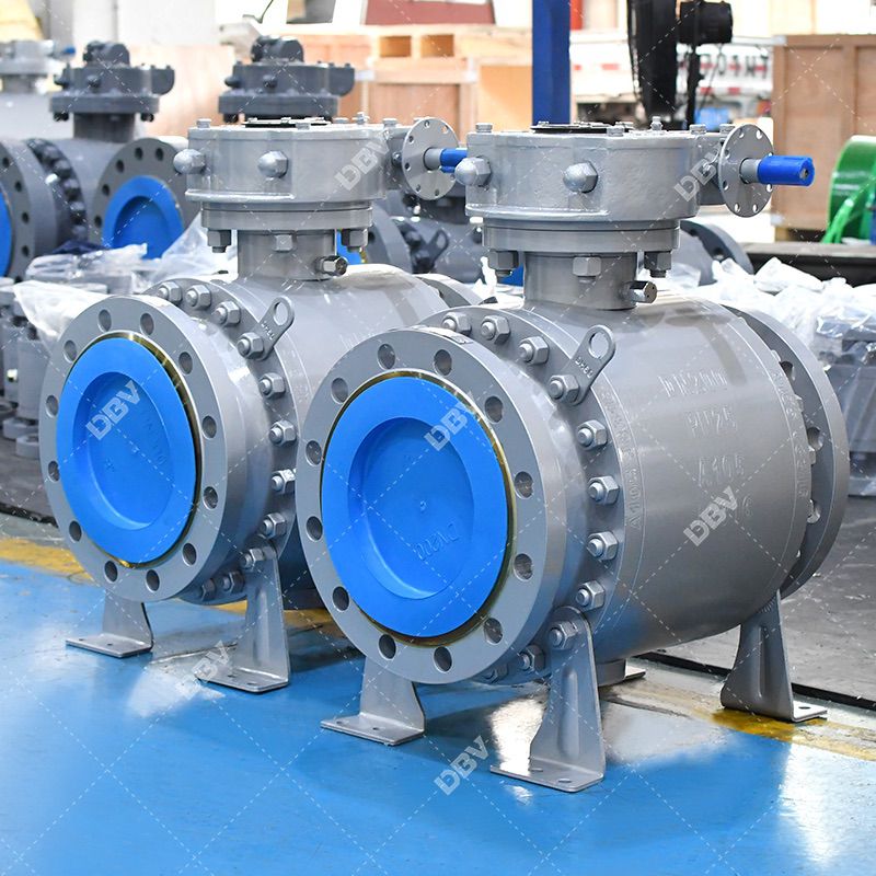 Trunnion Mounted Ball Valve with gear box operation