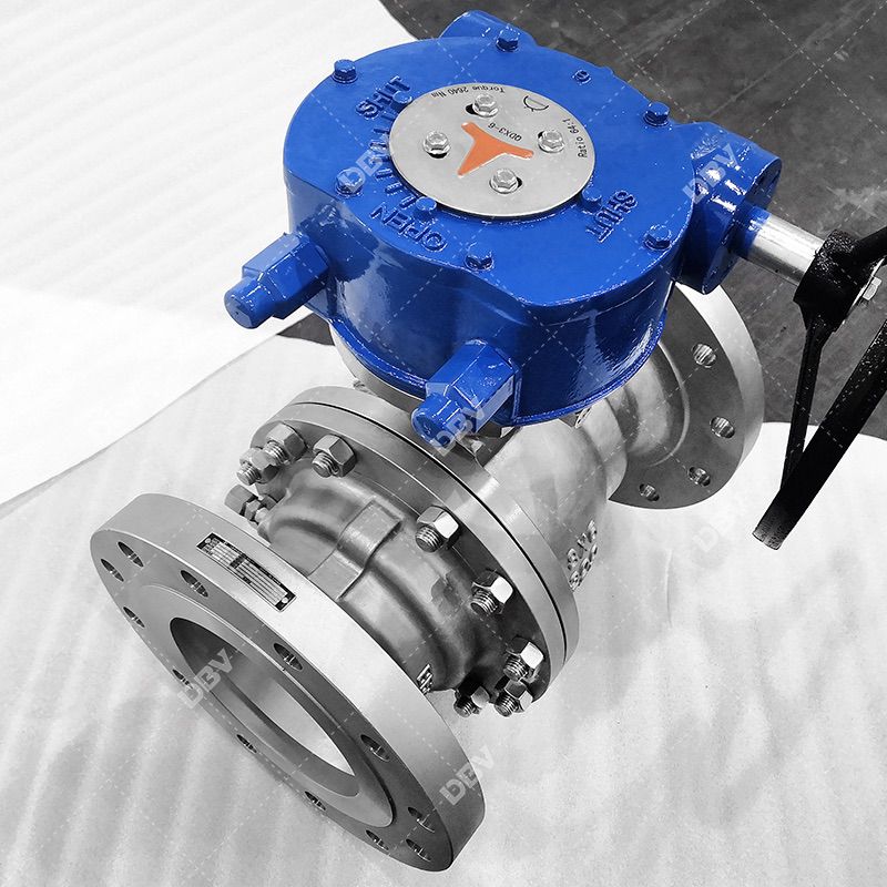 Trunnion mounted stainless steel Ball valve CF8M Reduce bore