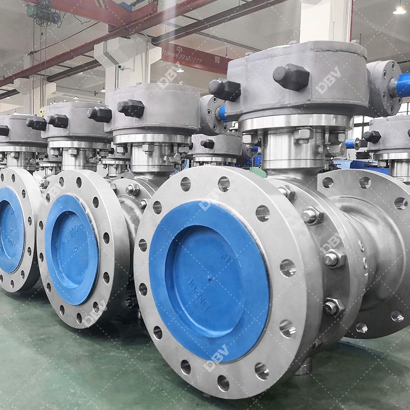 Trunnion mounted stainless steel Ball valve CF8M Reduce bore