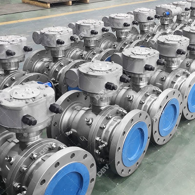 Trunnion mounted stainless steel Ball valve CF8M Reduce bore